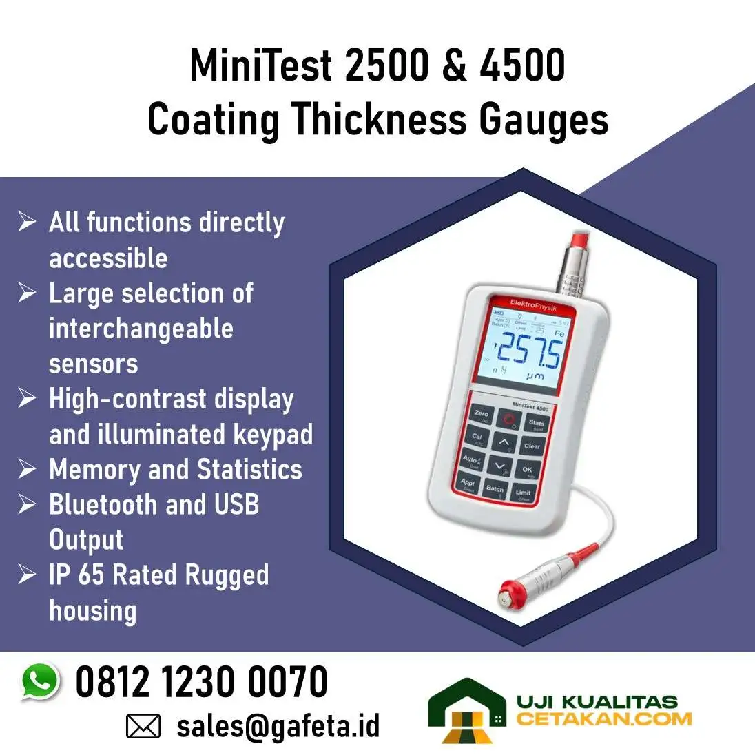 Coating Thickness Gauge MiniTest 2500 & 4500, Pengukur Tebal Lapisan Cat